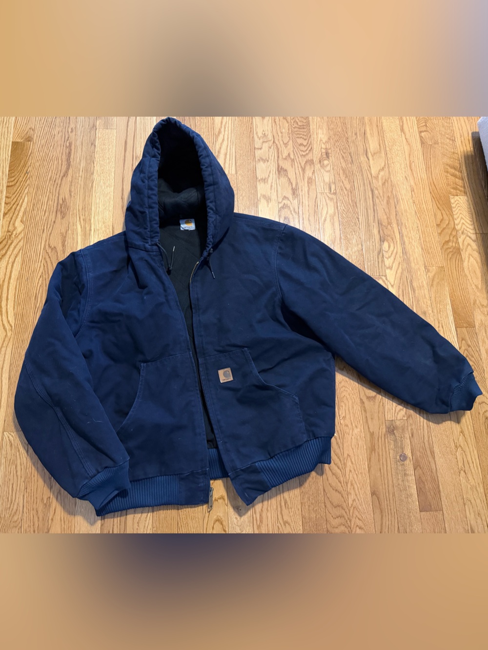 Carhartt Navy Hooded Field Jacket